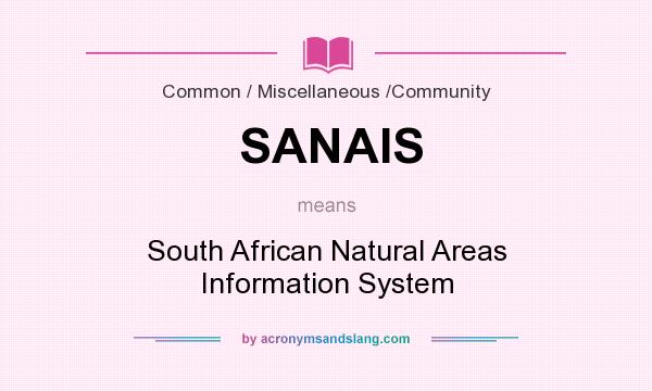 What does SANAIS mean? It stands for South African Natural Areas Information System
