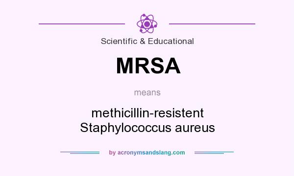 What does MRSA mean? It stands for methicillin-resistent Staphylococcus aureus