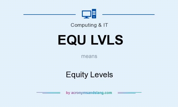 What does EQU LVLS mean? It stands for Equity Levels
