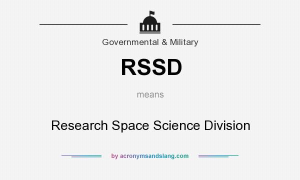 What does RSSD mean? It stands for Research Space Science Division