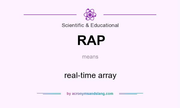 What does RAP mean? It stands for real-time array