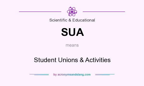 What does SUA mean? It stands for Student Unions & Activities