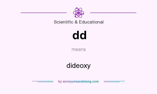 What does dd mean? It stands for dideoxy