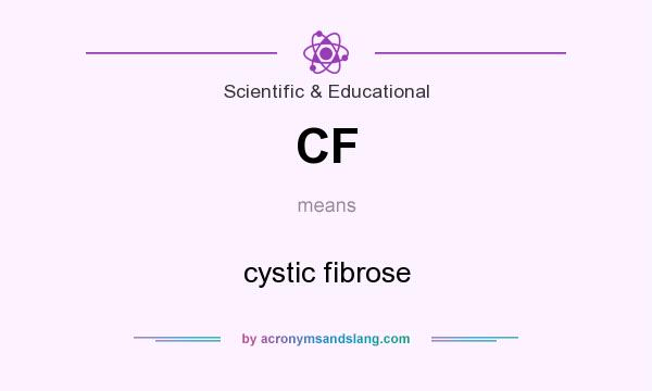 What does CF mean? It stands for cystic fibrose