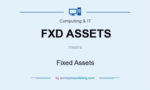 What does FXD ASSETS mean? It stands for Fixed Assets