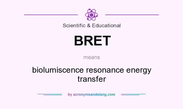 What does BRET mean? It stands for biolumiscence resonance energy transfer