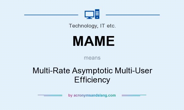 What does MAME mean? It stands for Multi-Rate Asymptotic Multi-User Efficiency