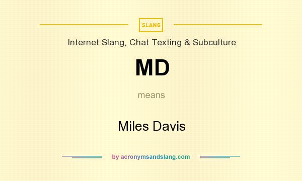What does MD mean? It stands for Miles Davis