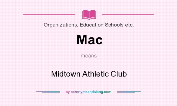 What does Mac mean? It stands for Midtown Athletic Club