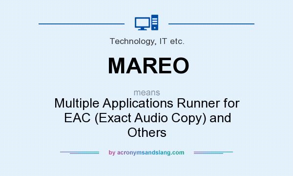 What does MAREO mean? It stands for Multiple Applications Runner for EAC (Exact Audio Copy) and Others