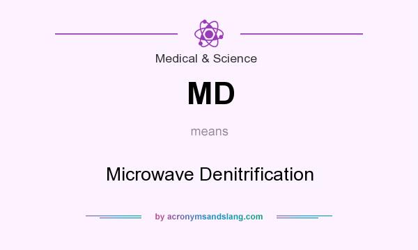 What does MD mean? It stands for Microwave Denitrification
