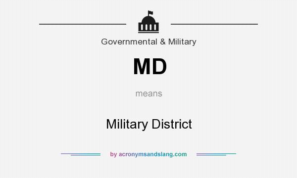What does MD mean? It stands for Military District