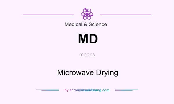 What does MD mean? It stands for Microwave Drying
