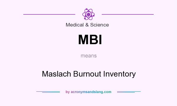 What does MBI mean? It stands for Maslach Burnout Inventory
