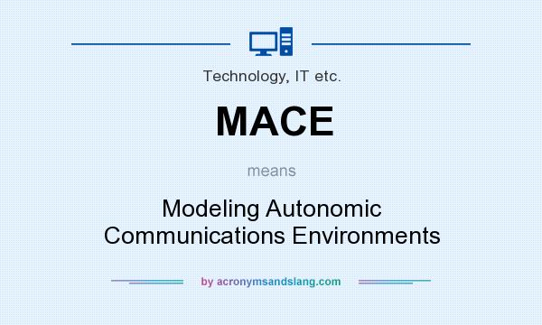 What does MACE mean? It stands for Modeling Autonomic Communications Environments