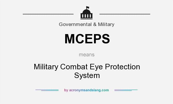 What does MCEPS mean? It stands for Military Combat Eye Protection System