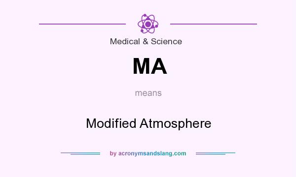 What does MA mean? It stands for Modified Atmosphere