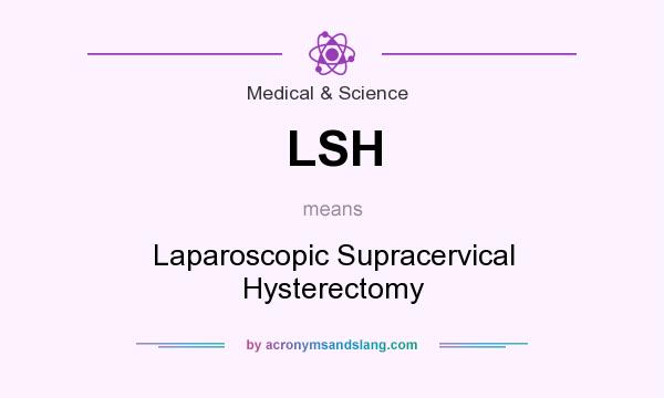What does LSH mean? It stands for Laparoscopic Supracervical Hysterectomy