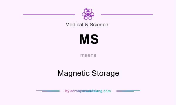 What does MS mean? It stands for Magnetic Storage