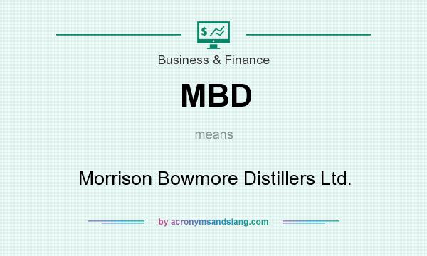 What does MBD mean? It stands for Morrison Bowmore Distillers Ltd.