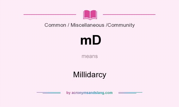 What does mD mean? It stands for Millidarcy