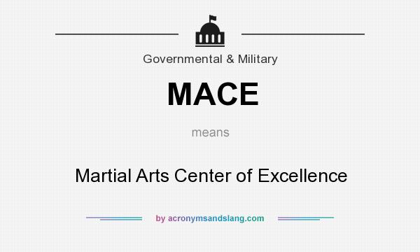 What does MACE mean? It stands for Martial Arts Center of Excellence