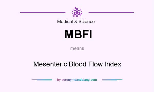 What does MBFI mean? It stands for Mesenteric Blood Flow Index