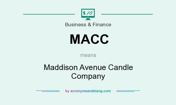 What does MACC mean? It stands for Maddison Avenue Candle Company