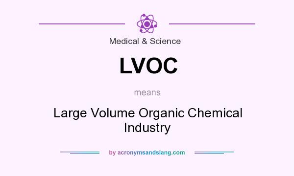 What does LVOC mean? It stands for Large Volume Organic Chemical Industry