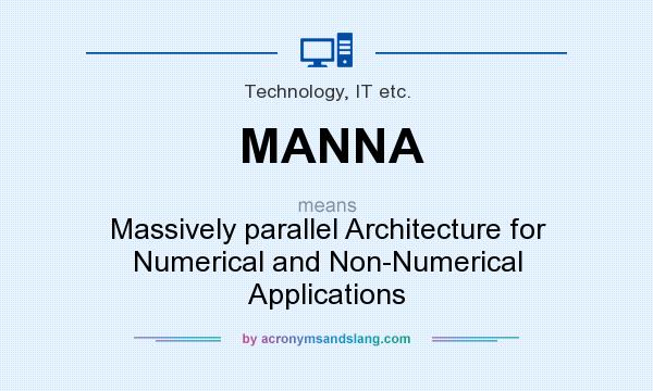 What does MANNA mean? It stands for Massively parallel Architecture for Numerical and Non-Numerical Applications