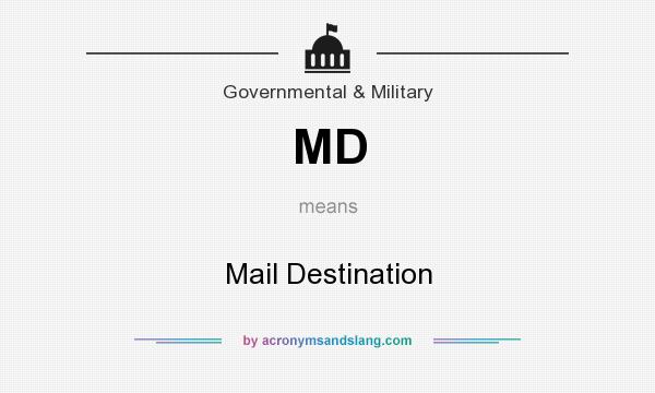 What does MD mean? It stands for Mail Destination