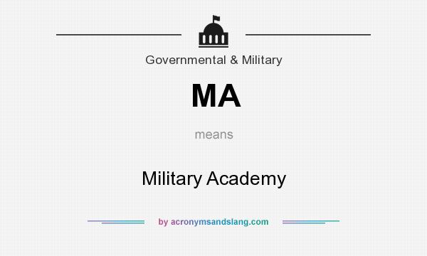 What does MA mean? It stands for Military Academy