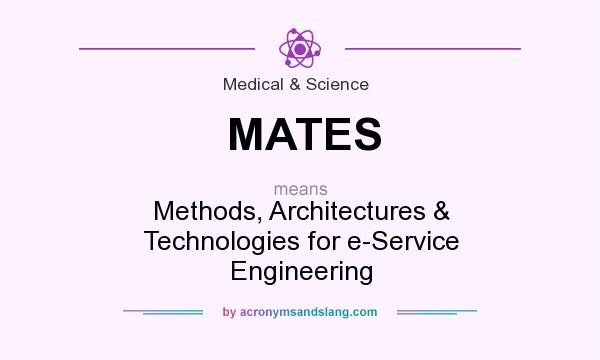 What does MATES mean? It stands for Methods, Architectures & Technologies for e-Service Engineering