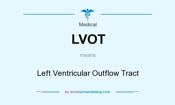 What does LVOT mean? It stands for Left Ventricular Outflow Tract