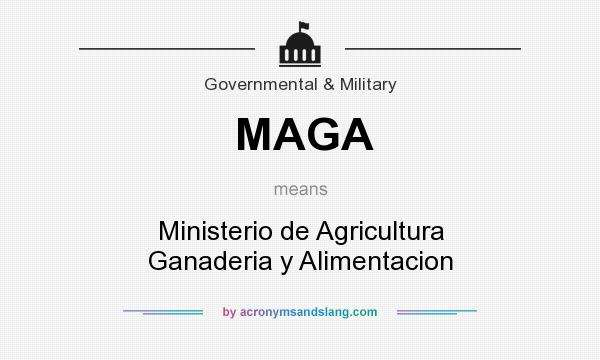 What does MAGA mean? It stands for Ministerio de Agricultura Ganaderia y Alimentacion