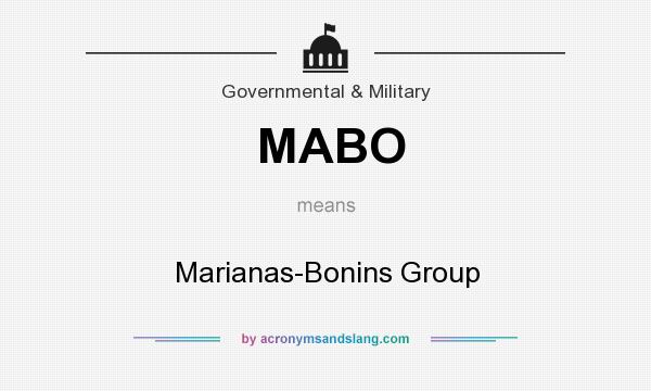 What does MABO mean? It stands for Marianas-Bonins Group