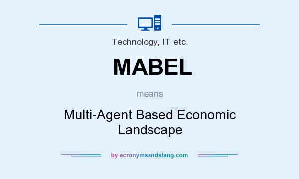 What does MABEL mean? It stands for Multi-Agent Based Economic Landscape