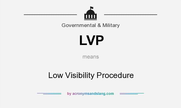 What does LVP mean? It stands for Low Visibility Procedure