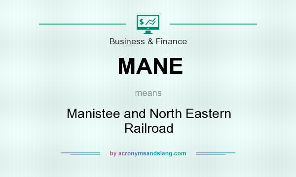 What does MANE mean? It stands for Manistee and North Eastern Railroad