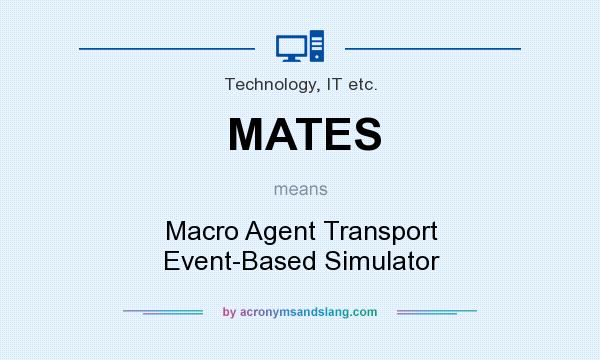 What does MATES mean? It stands for Macro Agent Transport Event-Based Simulator