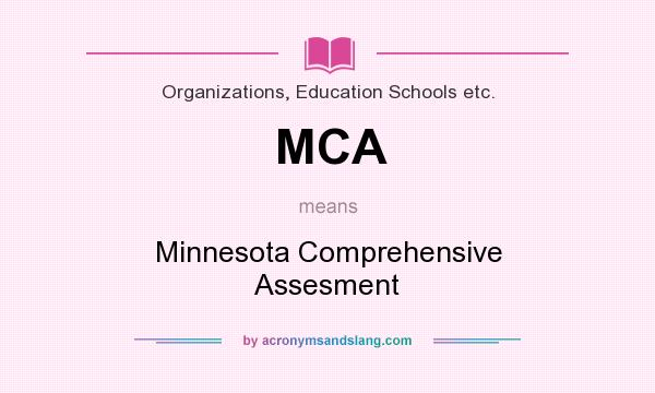 What does MCA mean? It stands for Minnesota Comprehensive Assesment