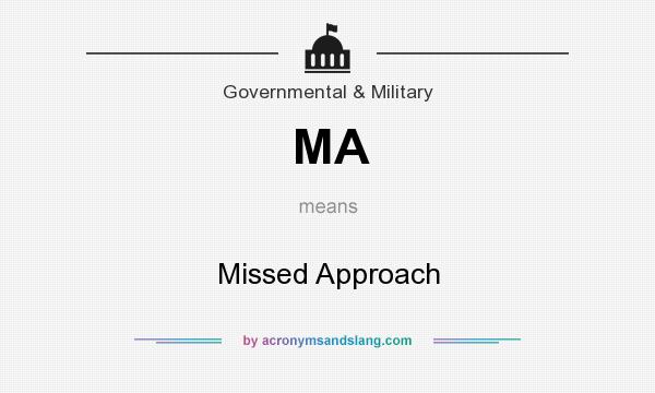 What does MA mean? It stands for Missed Approach