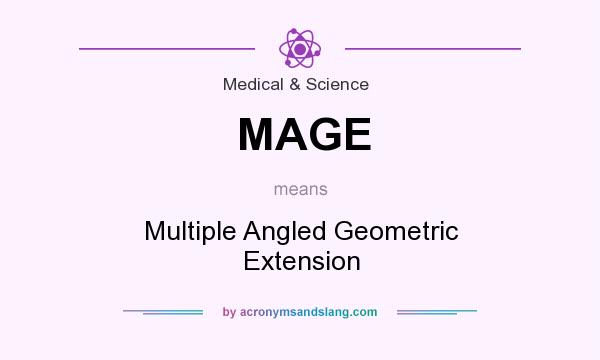 What does MAGE mean? It stands for Multiple Angled Geometric Extension