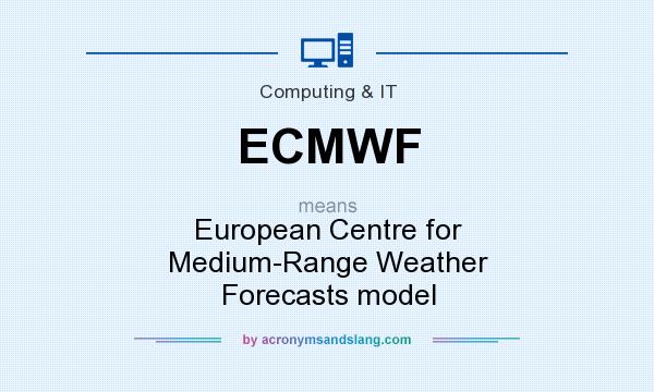 What does ECMWF mean? It stands for European Centre for Medium-Range Weather Forecasts model