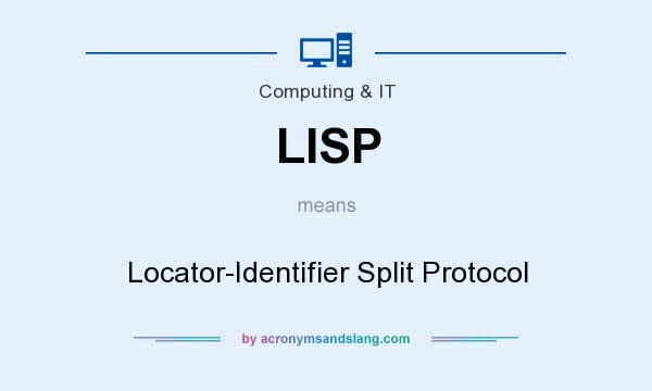 What does LISP mean? It stands for Locator-Identifier Split Protocol