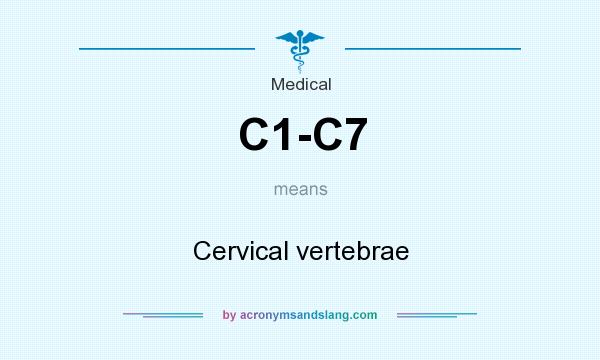 What does C1-C7 mean? It stands for Cervical vertebrae