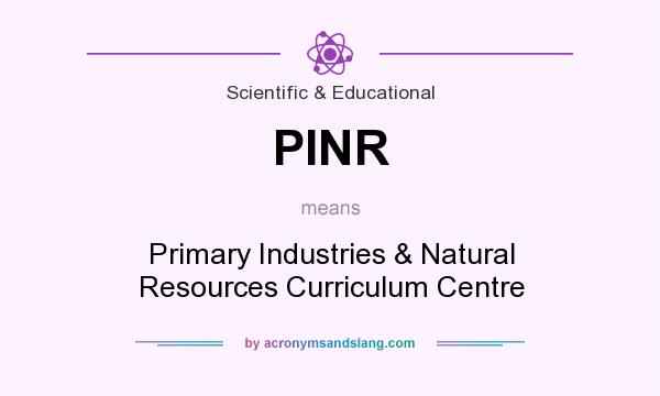 What does PINR mean? It stands for Primary Industries & Natural Resources Curriculum Centre
