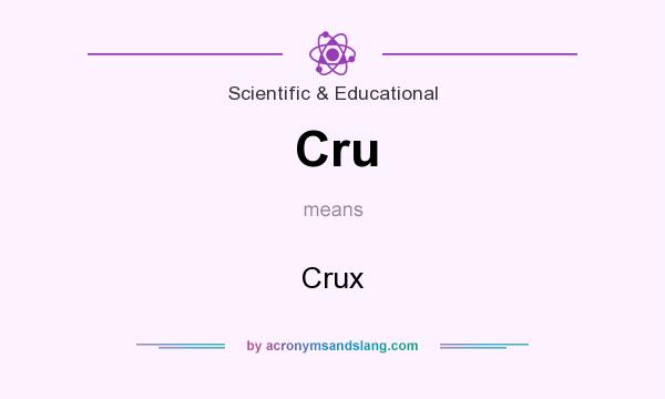 What does Cru mean? It stands for Crux