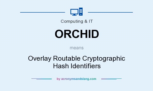 What does ORCHID mean? It stands for Overlay Routable Cryptographic Hash Identifiers