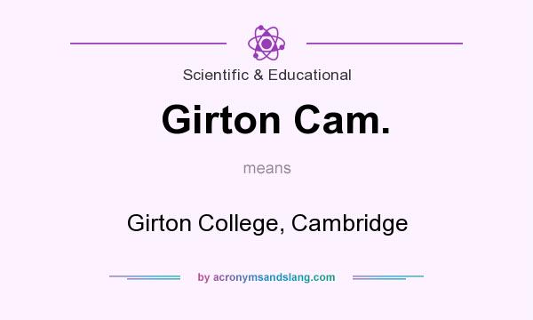 What does Girton Cam. mean? It stands for Girton College, Cambridge
